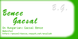 bence gacsal business card